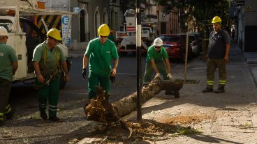 Las tareas se realizan durante el fin de semana para evitar generar un caos mayor de tránsito al que hay los días hábiles.