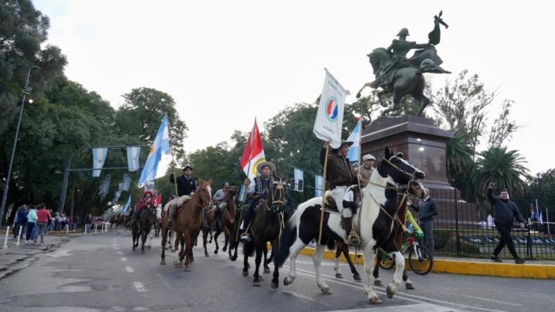 El desfile gaucho por el Día de la Independencia.