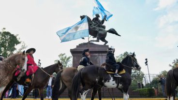 El desfile gaucho por el Día de la Independencia.