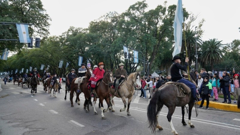 El desfile gaucho por el Día de la Independencia.