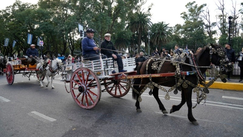 El desfile gaucho por el Día de la Independencia.