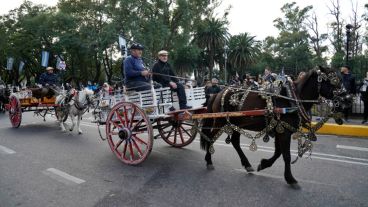 El desfile gaucho por el Día de la Independencia.