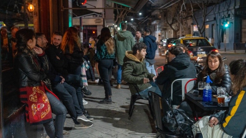 Los grupos reunidos en distintos puntos de la ciudad.