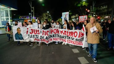 La manifestación en Tiro Suizo, barrio donde se produjo el trágico ataque el 3 de mayo.