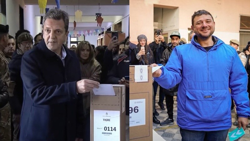 Massa y Grabois votaron este domingo en las Paso nacionales.