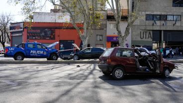 Uno de los choques ocurridos el martes pasado durante la persecución policial.