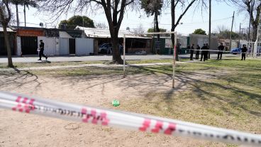 La canchita donde se produjo la balacera que hirió al niño de 8 años