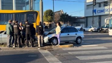 El tránsito estuvo reducido por varios minutos en el lugar.