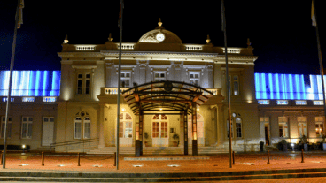 El centro de convenciones Fórum, donde este lunes se realizará el debate presidencial.