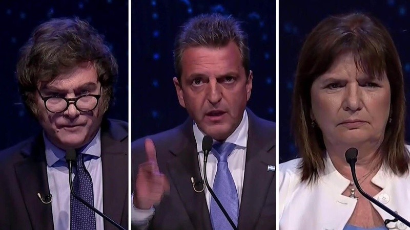 Los candidatos se cruzaron fuerte en el primer eje del debate