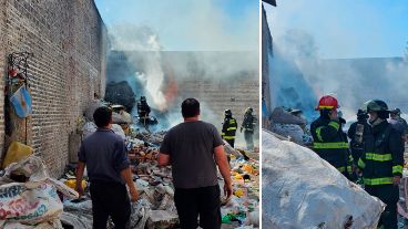 El incendio tuvo lugar en un depósito ubicado en la zona noroeste.