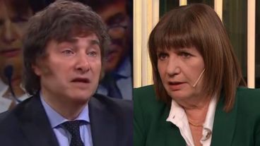 Los candidatos Javier Milei y Patricia Bullrich.