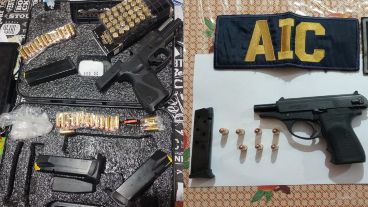 Armas incautadas en los operativos de este miércoles.