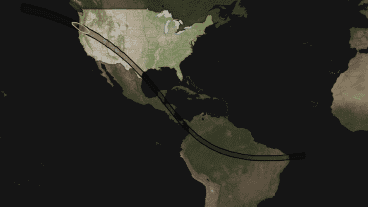 El mapa interactivo de Eclipse Explorer detalla cuándo y dónde será visible el eclipse.