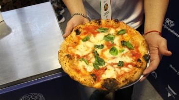 La pizza italiana tradicional que ganó el primer puesto en el campeonato sudamericano.