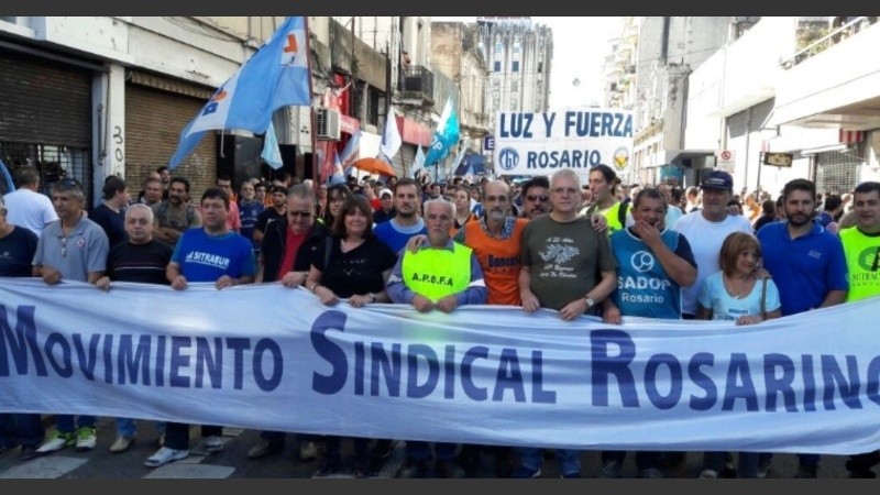 Los integrantes del Movimiento Sindical Rosario estarán a la cabeza de la movilización.