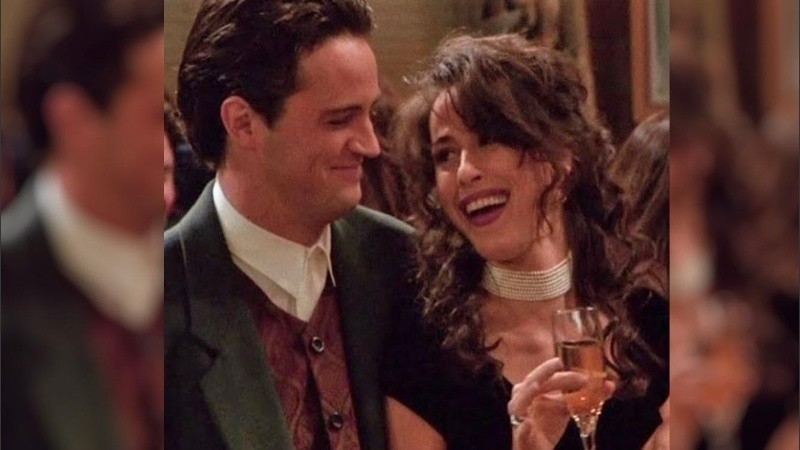 La actriz Maggie Wheeler publicó esta imagen junto a Mathew Perry.