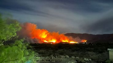 El fuego se expandía a solo 300 metros de las casas de un barrio privado.