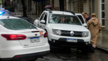 Las fuerzas de seguridad trabajando en la zona del hecho.