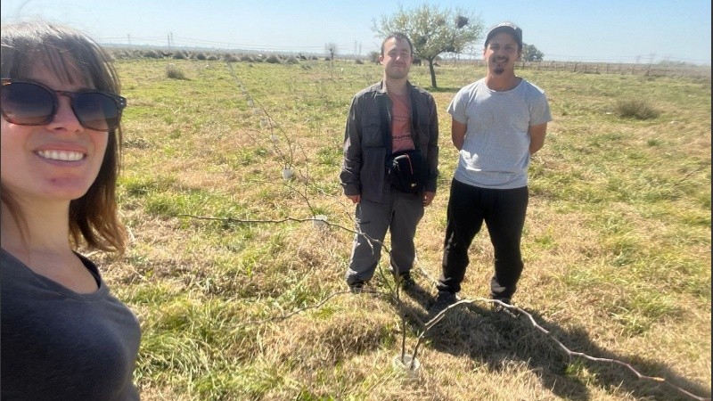 Los organizadores de la movida, Belén Faerman, Federico Passaro y Martín Berli.