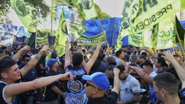 El centro de campaña de Unión por la Patria.