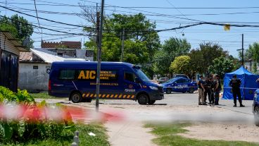 La escena del crimen este lunes en barrio Casiano Casas