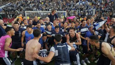 El festejo de Gimnasia en el Coloso.