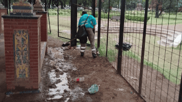 La fuente de los Españoles, uno de los lugares más afectados por los destrozos de los hinchas.