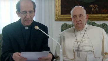 Monseñor Paolo Braida junto al Papa Francisco.