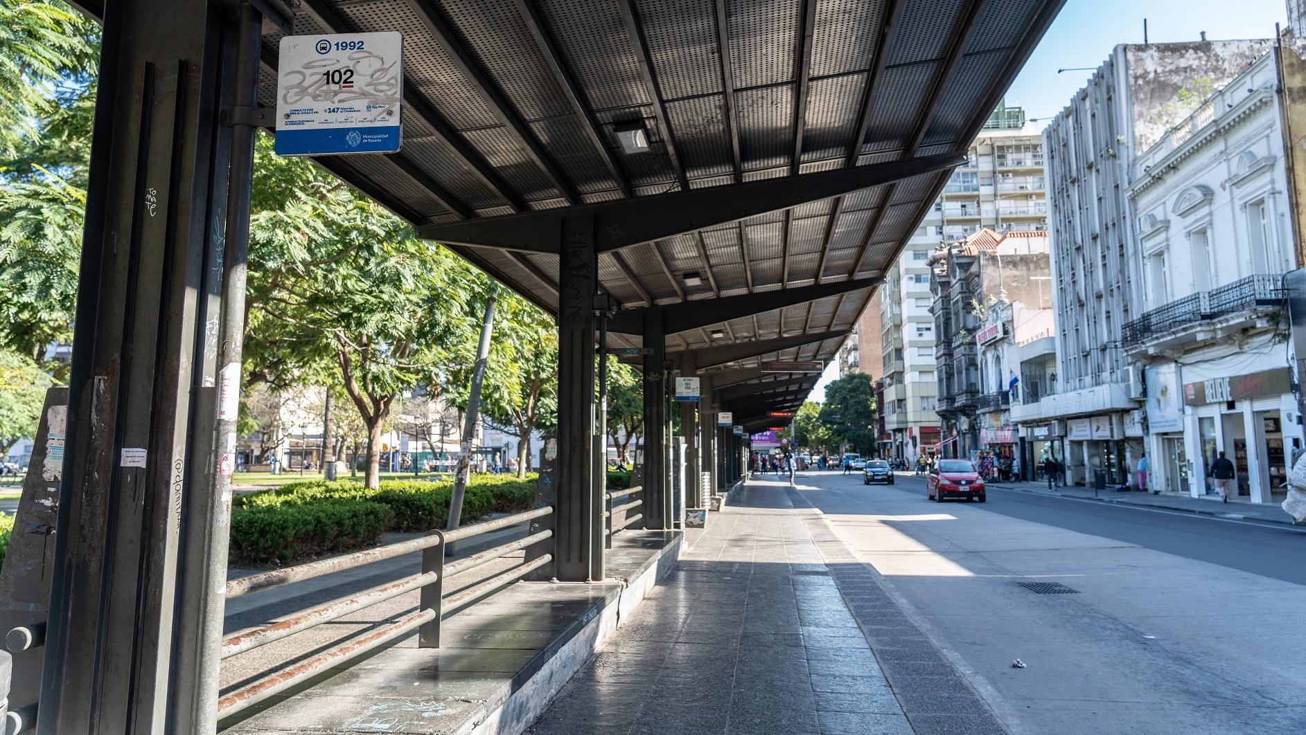 Paro de transporte público en el feriado del 1 de Mayo. Foto: Rosario3