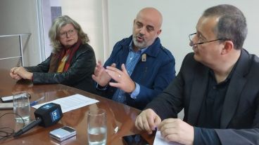 Balagué, Oliver y Del Frade, los tres diputados del Frente Amplio por la Soberanía.