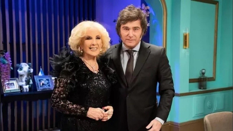 Mirtha Legrand y Javier Milei.