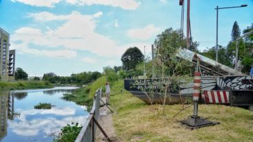 El Sabalito Barrenador fue retirado del agua a principios de enero para analizar su destino.