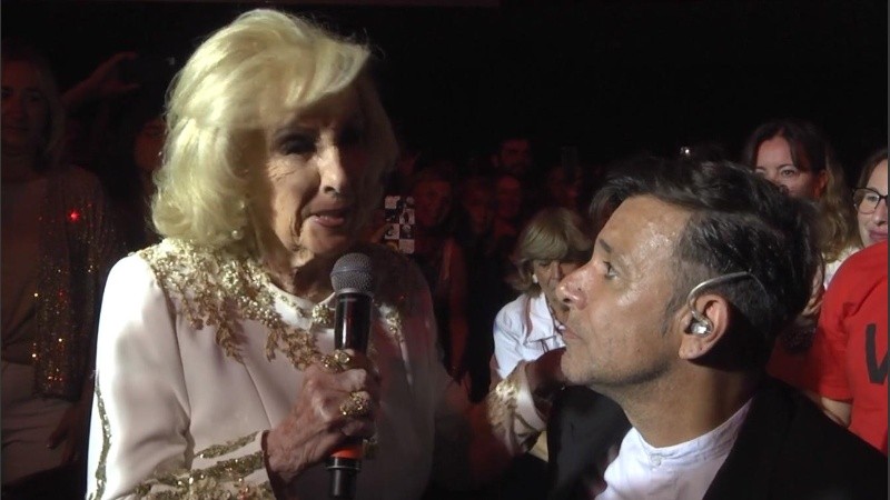 Mirtha Legrand y Martín Bossi.