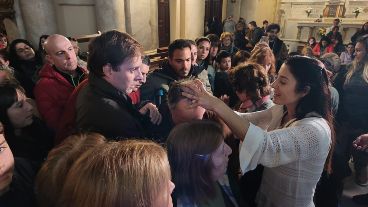 Leda, durante sus ceremonias en la catedral.