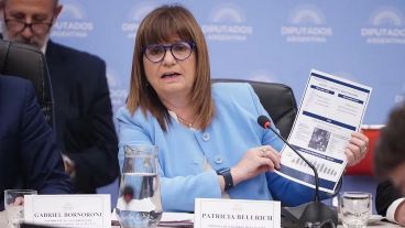 Patricia Bullrich expuso en el marco del debate en comisiones de la ley Ómnibus.