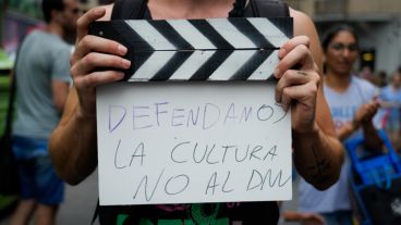 Marcha en defensa de la cultura en Rosario.