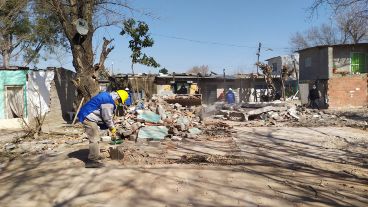 Imágenes de los trabajos de urbanización de Villa Banana.