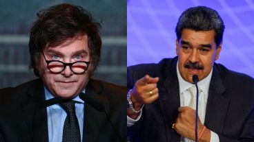 Javier Milei y Nicolás Maduro, presidentes de Argentina y Venezuela, respectivamente.