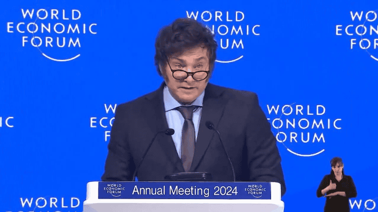 Javier Milei en Davos