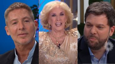 Adrián Suar, Mirtha Legrand y Guido Kaczka.