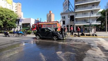 El siniestro vial en avenida Pellegrini, a la altura de Italia.