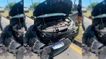 Así quedó el auto del ídolo de Independiente.