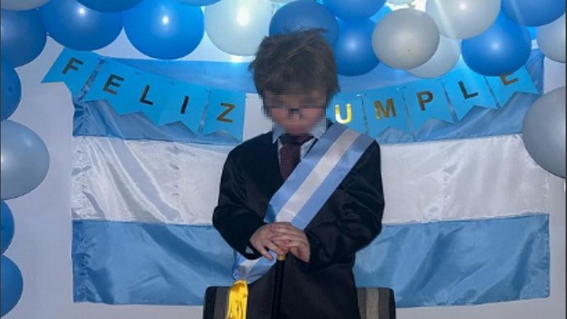 El pequeño Milei festeja su cumple número 7.