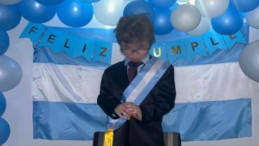 El pequeño Milei festeja su cumple número 7.