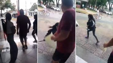 Secuencia de la expulsión de las mecheras y la violenta reacción de una de ellas.