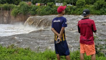 Las cascadas del Saladillo después de las grandes lluvias de los últimos días