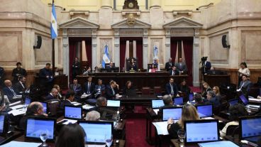 La sesión de este jueves en la Cámara alta.