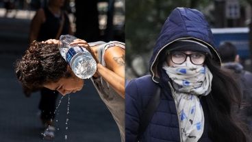 Extremos térmicos a la misma hora y en el mismo país.