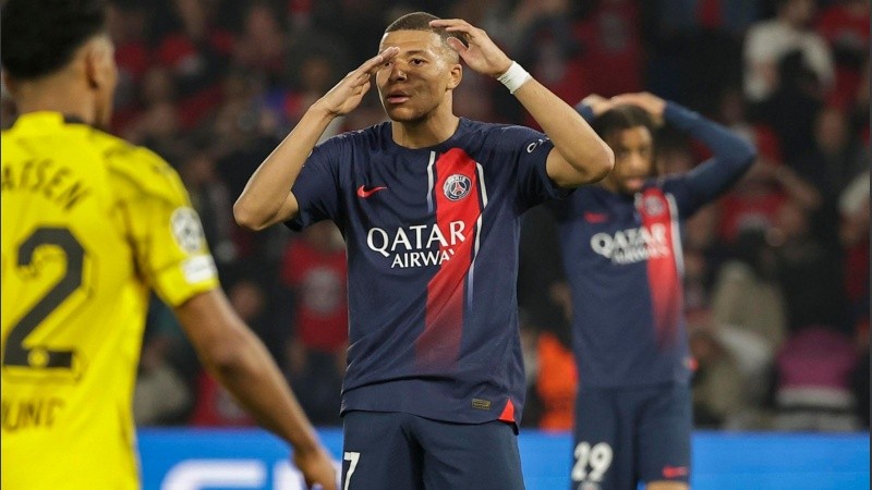 El francés Mbappé, otra vez eliminado a un paso de la final de Champions League.